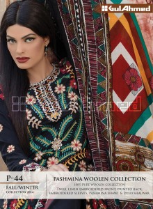 Gul Ahemd P-44 Fall Winter Collection 2014-15 Pashmina Woolen Collection