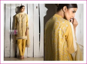 Khaadi Embroidered Cotton Polyester Printed Suits With Shafoon Dupattas 2014-15-02